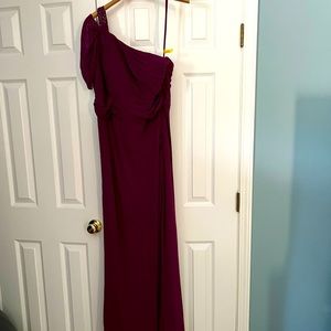 Plum bridesmaid gown